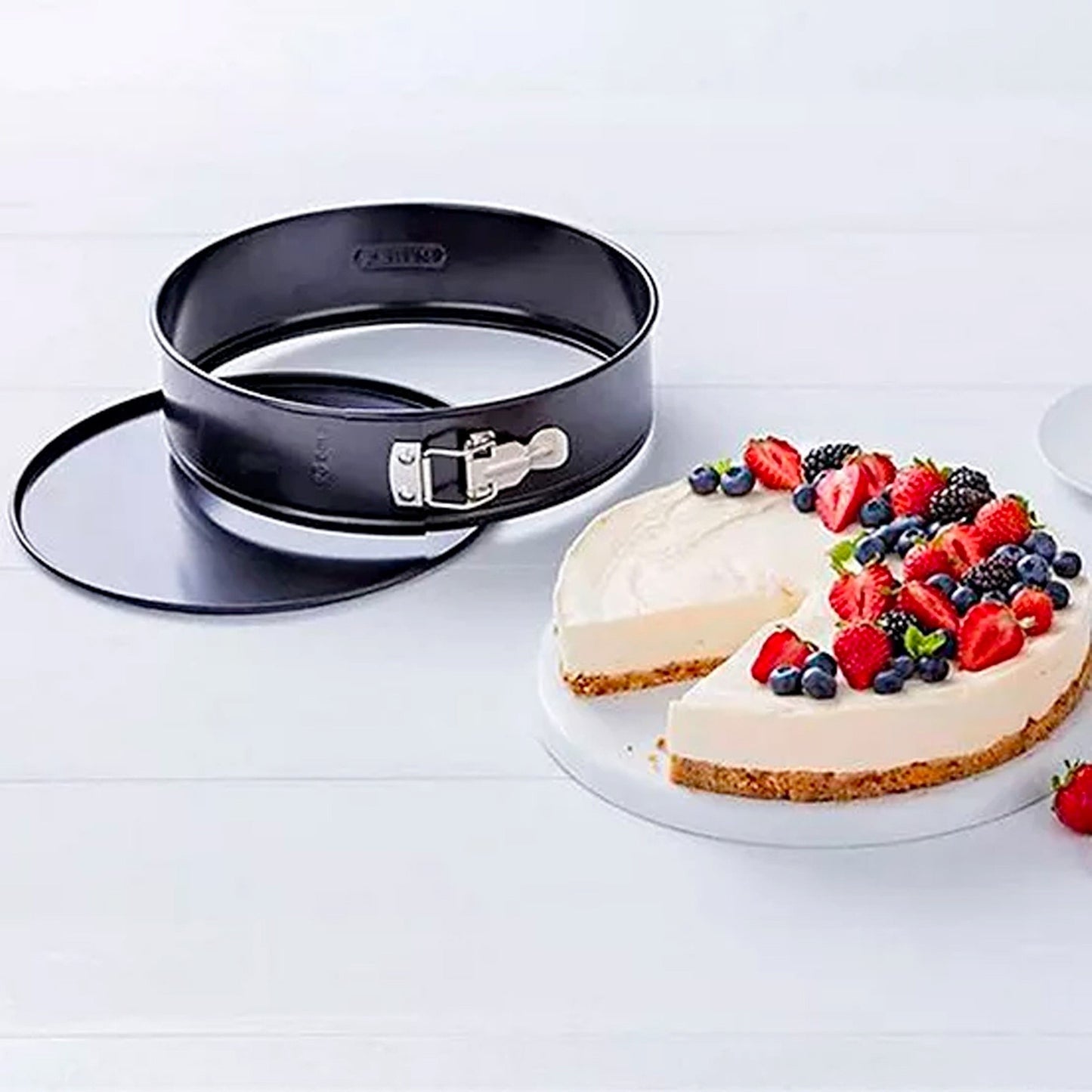 Magic Moule à Fond Amovible 26 cm – Moule à Gâteau Rond à Charnière Antiadhésif