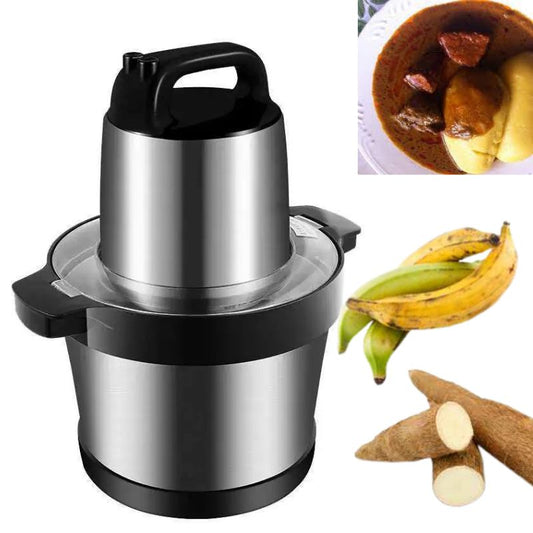 FoutouMix Mixeur de Foutou 6 Litres - 2 Lames Double Couche - 1.500 W