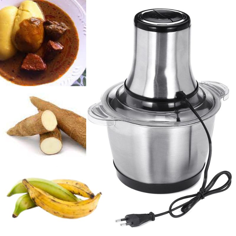 FoutouMix Mixeur de Foutou 3 Litres - 2 Lames Double Couche