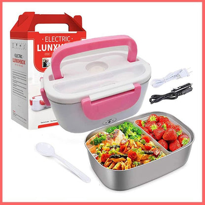 Boîte Chauffante Repas - Lunch Box Electrique - 1,5 L - Acier Inoxydable Amovible - 40 W