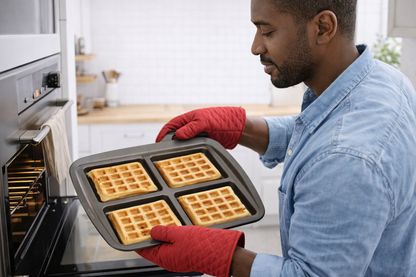 Moule à Gaufres Asimetria 4 Empreintes – Antiadhésif – Acier Carbone – Four