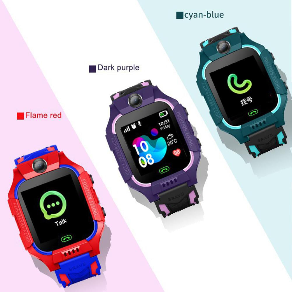 Montre Connectée Z7 - SOS - Traceur GPS - Carte SIM -  Rouge Bleu
