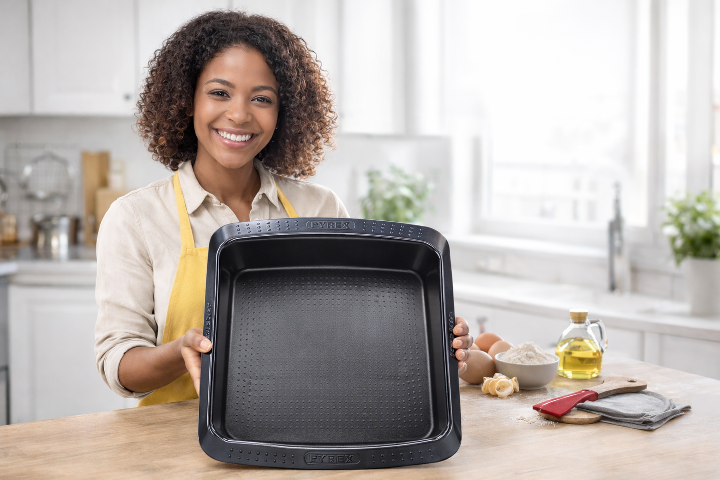 Plat à Four Carré Classic 24 cm – Antiadhésif Sans PFAS – Cuisson Homogène