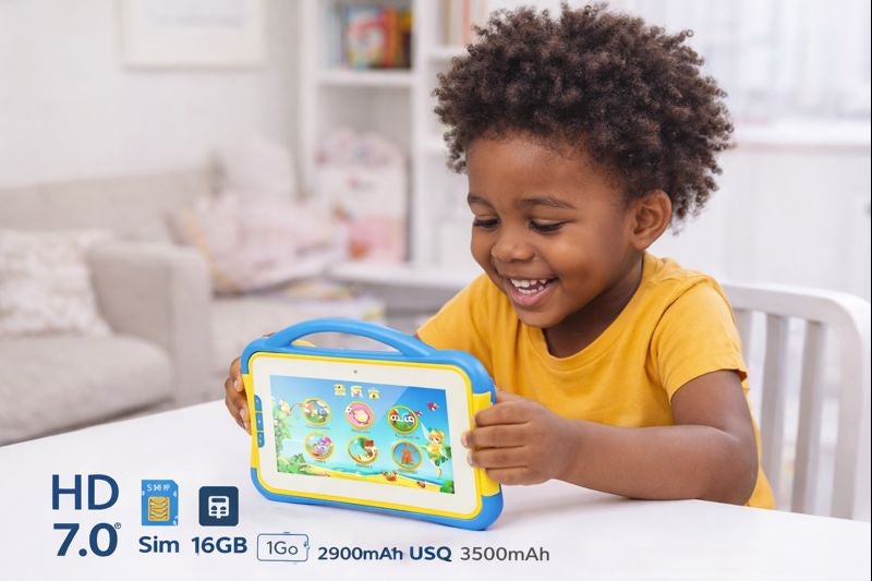 Tablette Éducative Enfant Tab B66 – Écran 7’’ HD – Android – 16GB – Antichoc – Double SIM