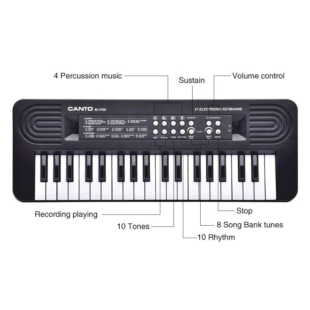 Canto 3709 Clavier Piano pour Enfants - 37 Touches