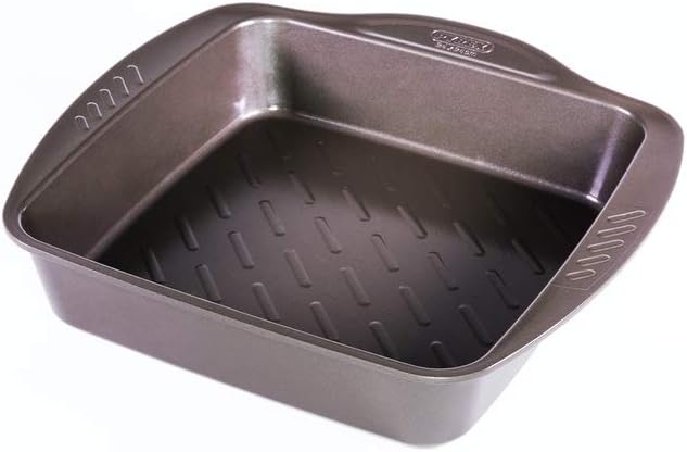 AsimetriA – Plat à Four Carré Anti-adhésif 24 x 24 cm - 2,6 L – Acier Haute Qualité
