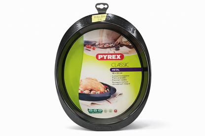 Classic Plat à Four Ovale Metal 28 x 23 cm – Moule Antiadhésif Résistant Four 230°C