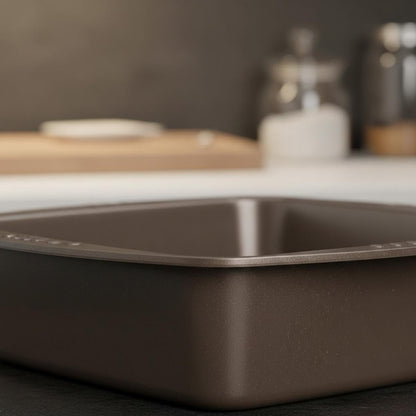 AsimetriA – Plat à Four Carré Anti-adhésif 24 x 24 cm - 2,6 L – Acier Haute Qualité