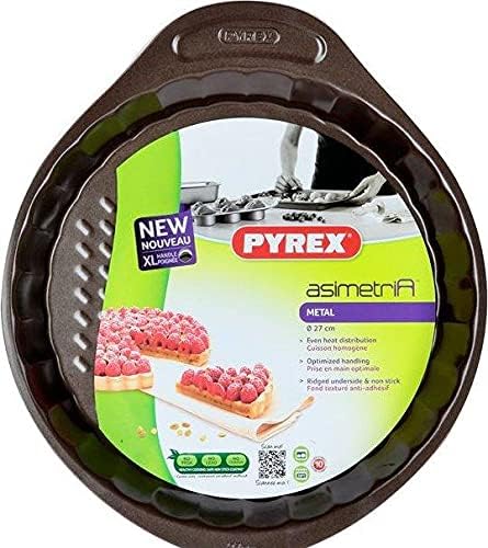 Moule à Tarte Asimetria 30 cm – Anti-adhésif – Acier Carboné – Four 230°C – Chocolat