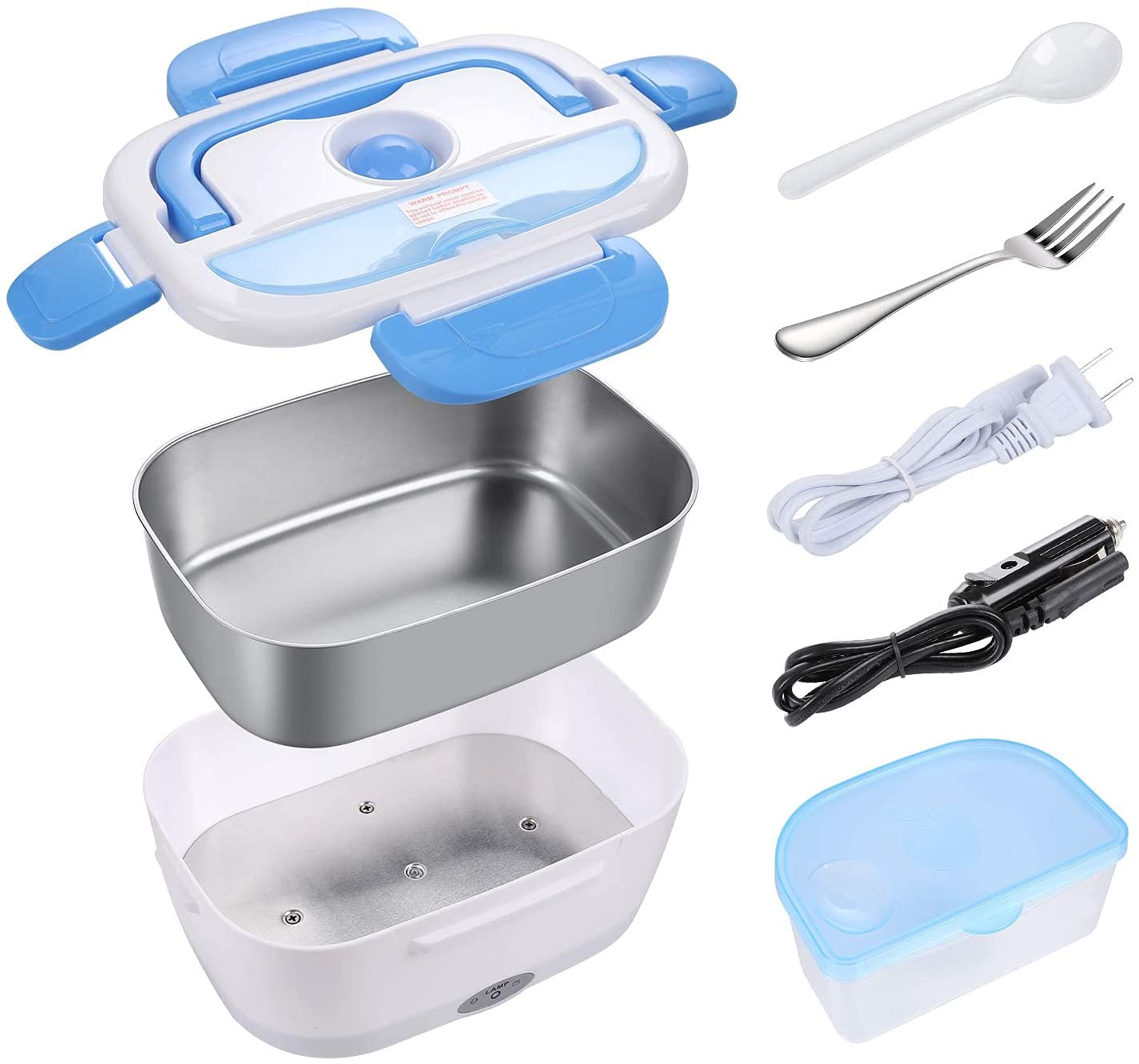 Boîte Chauffante Repas - Lunch Box Electrique - 1,5 L - Acier Inoxydable Amovible - 40 W