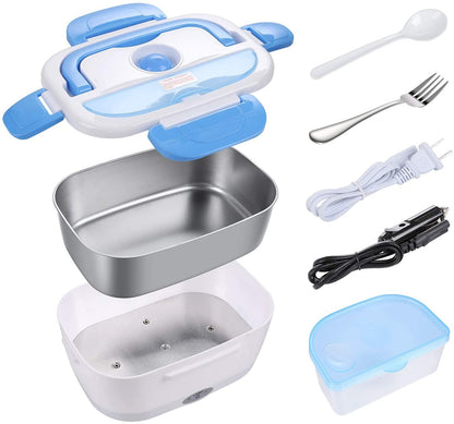 Boîte Chauffante Repas - Lunch Box Electrique - 1,5 L - Acier Inoxydable Amovible - 40 W
