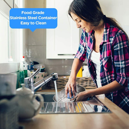 Boîte Chauffante Repas - Lunch Box Electrique - 1,5 L - Acier Inoxydable Amovible - 40 W