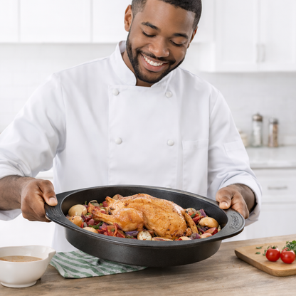 Classic Plat à Four Ovale Metal 28 x 23 cm – Moule Antiadhésif Résistant Four 230°C