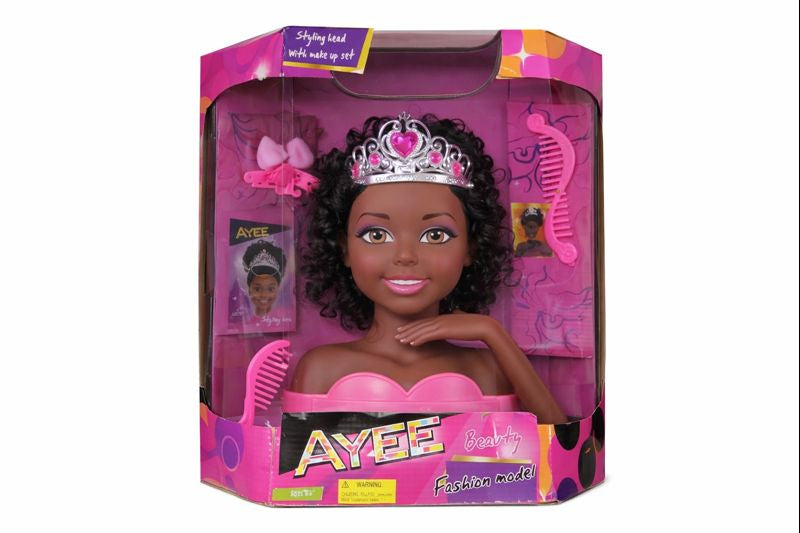 Tête à Coiffer Ayee Fashion Model – Poupée Coiffure avec Cheveux Longs pour Enfants