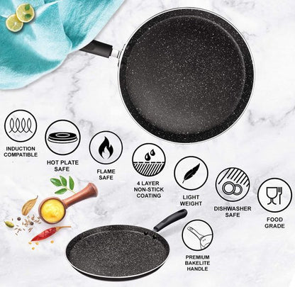 Poêle à Crêpes Antiadhésive Granito – 26 cm