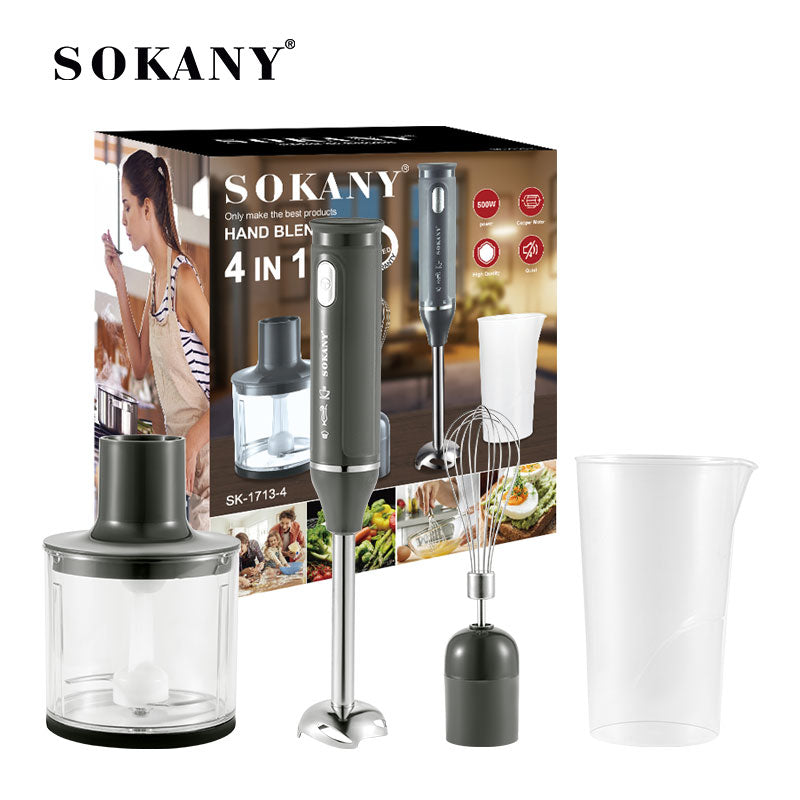 Mixeur plongeant 4 en 1 - 500W – Puissant et multifonction pour votre cuisine