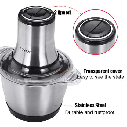 FoutouMix Mixeur de Foutou 3 Litres - 2 Lames Double Couche