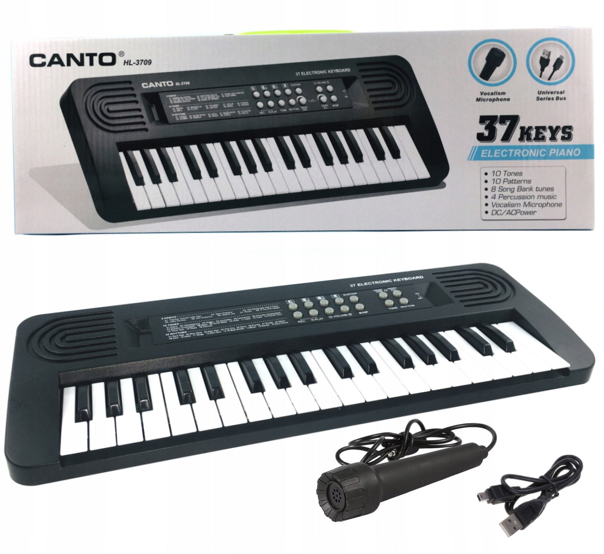 Canto 3709 Clavier Piano pour Enfants - 37 Touches
