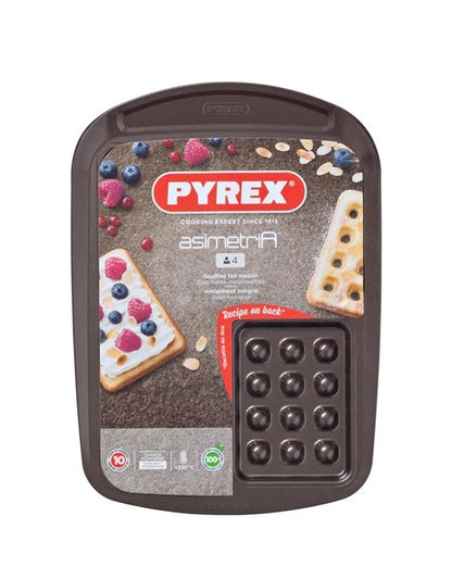 Moule à Gaufres Asimetria 4 Empreintes – Antiadhésif – Acier Carbone – Four