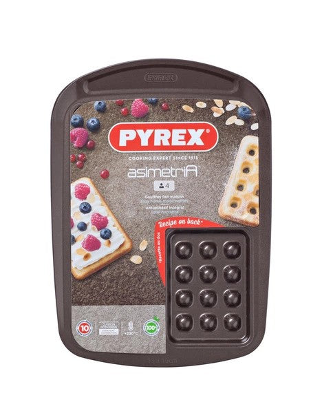 Moule à Gaufres Asimetria 4 Empreintes – Antiadhésif – Acier Carbone – Four