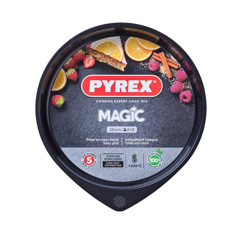 Magic Moule à Manqué/Tarte/Gateau En  Métal Antiadhésif - 26 Cm - Noir