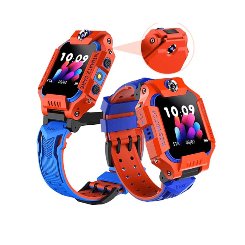 Montre Connectée Z7 - SOS - Traceur GPS - Carte SIM -  Rouge Bleu