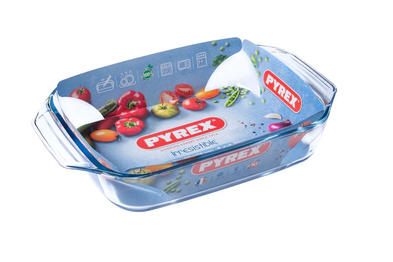 Plat à Four Irresistible en Verre – 31 x 20 cm - Prise en Main facile