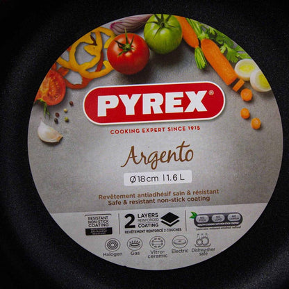Casserole Pyrex Argento 18 cm – 1,6 L | Antiadhésive & Cuisine Saine