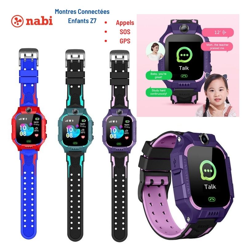 Montre Connectée Z7 – SOS – Traceur GPS – Carte SIM – Vert